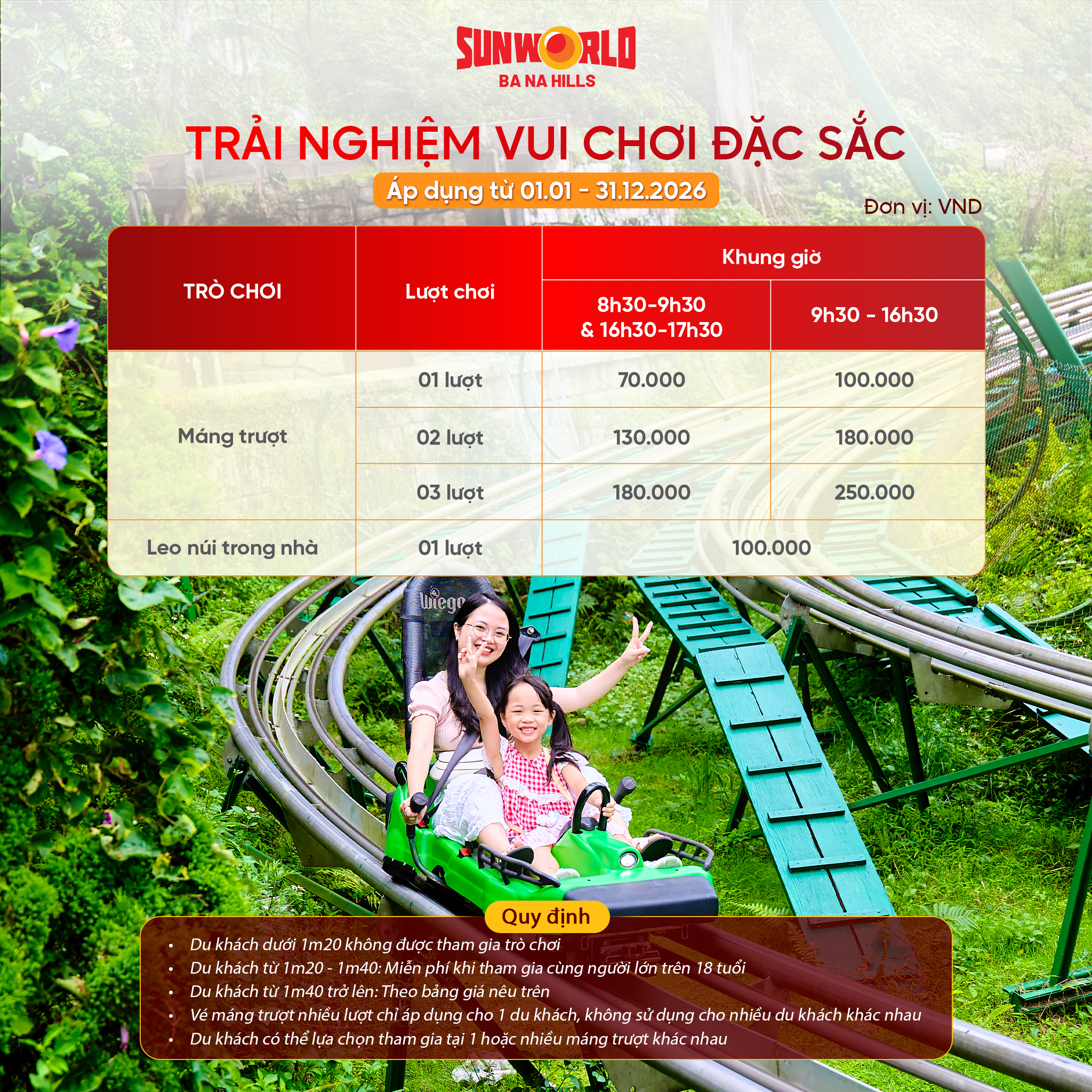 Vé Xe Trượt Núi Alpine Coaster